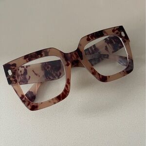 Large Neutral Tortoise Type Glasses.